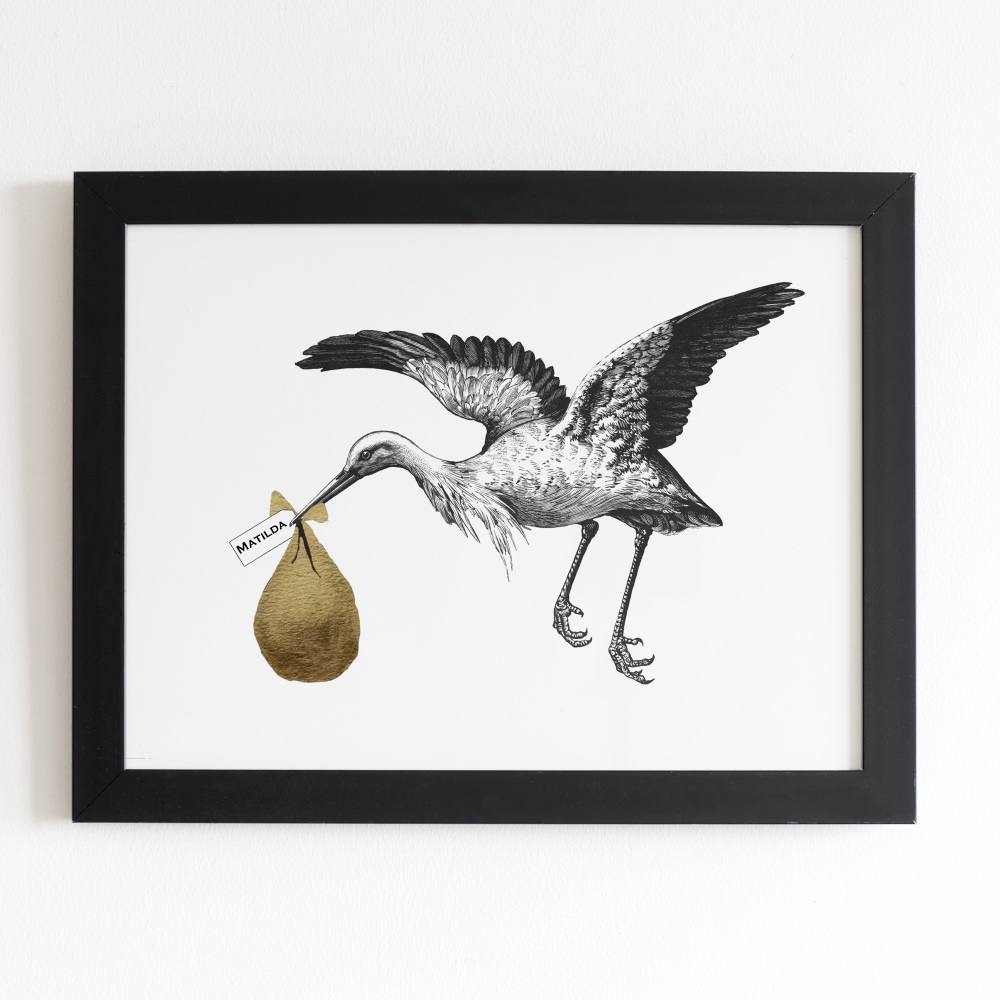 New Baby - Stork Print