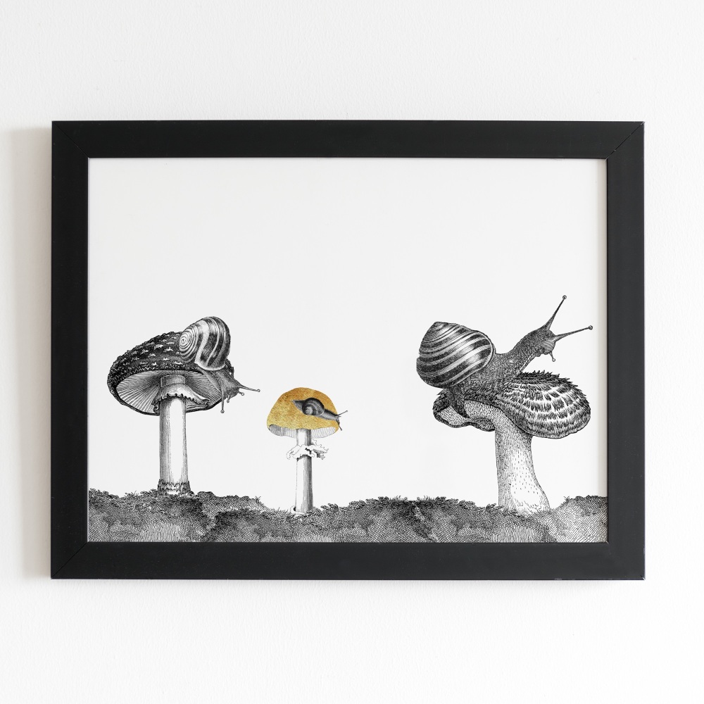 Snails & Toadstools Print