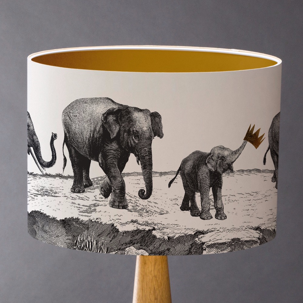 Elephants Lampshade - Medium