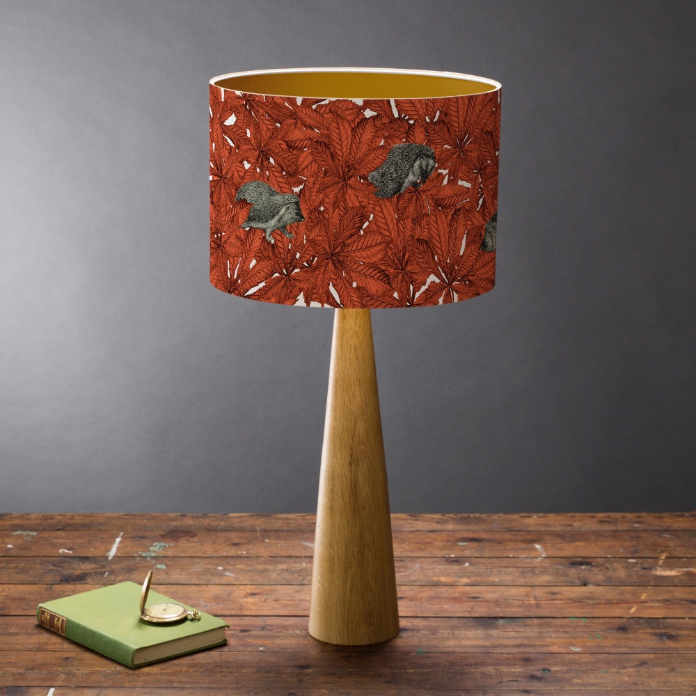 A prickle of Hedgehogs Lampshade - Red