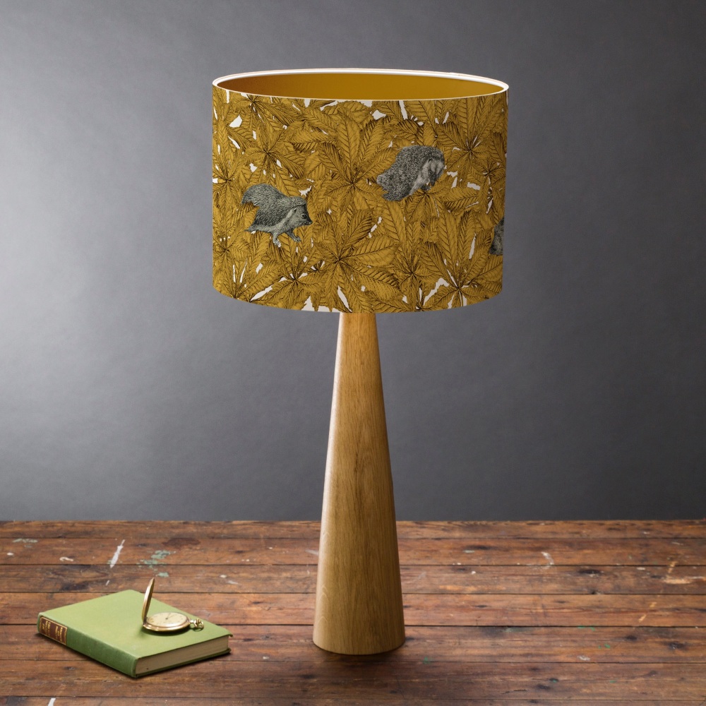 A prickle of Hedgehogs Lampshade - Yellow