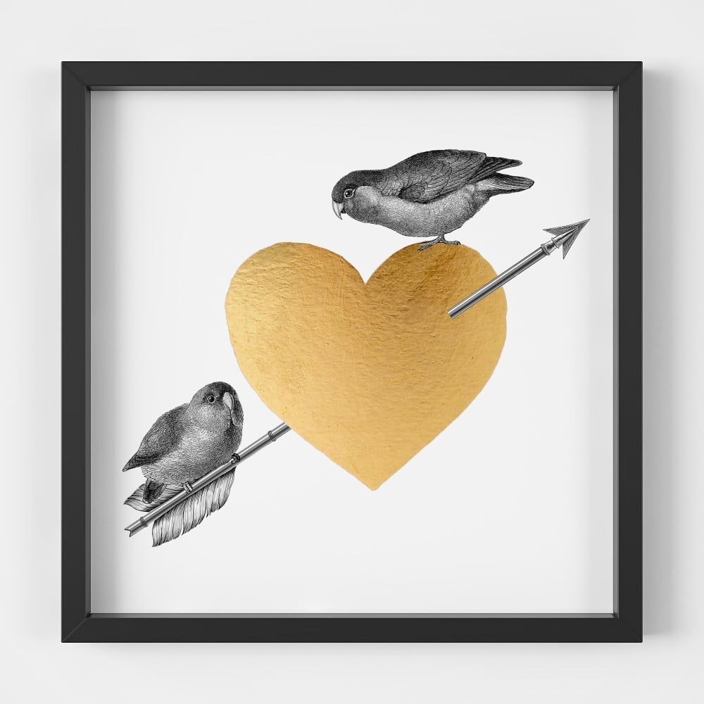 Lovebird Heart Print
