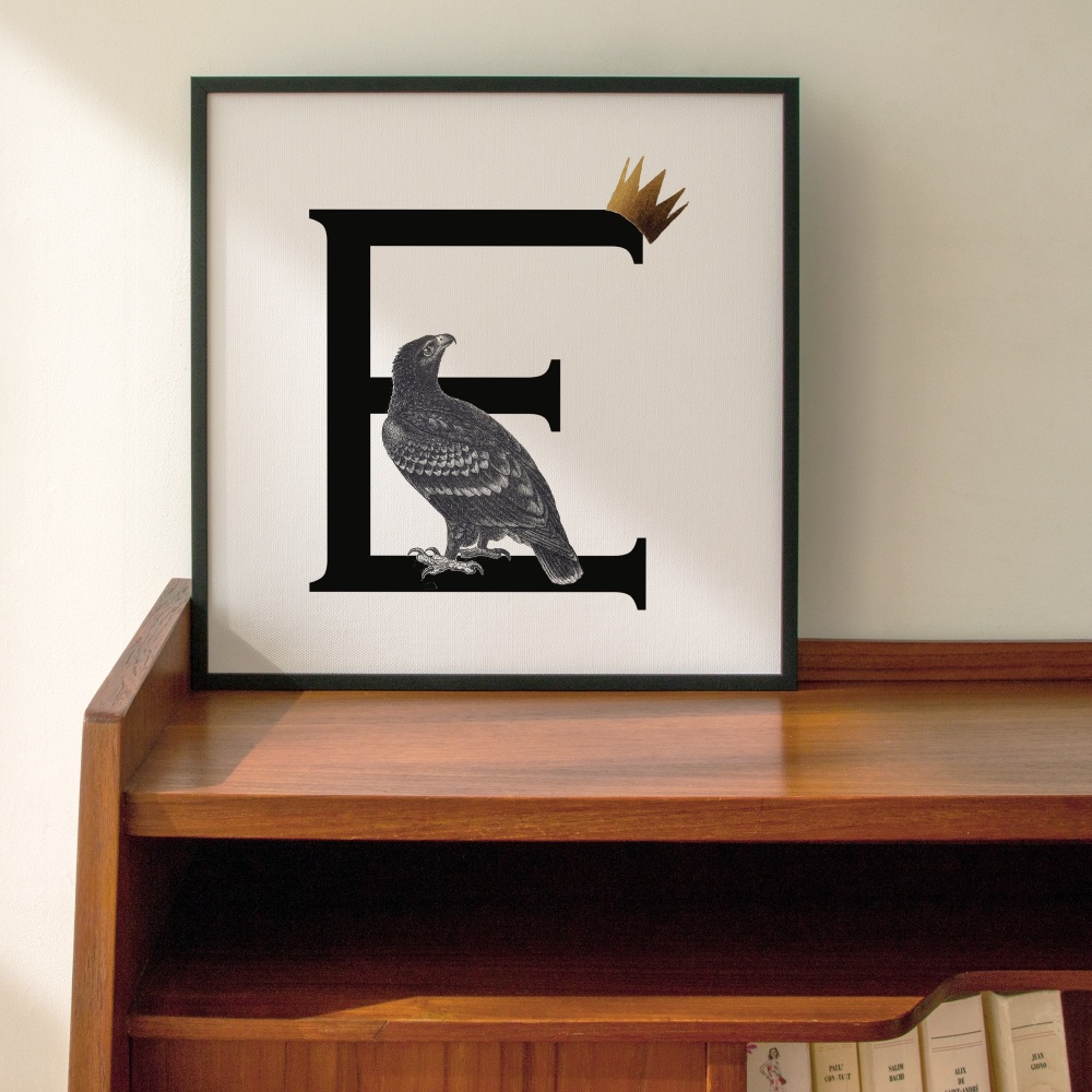 E is for Eagle Personalised Initial print