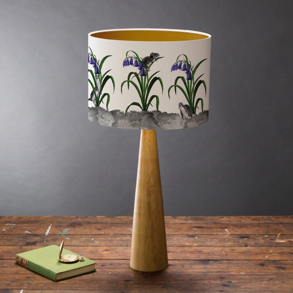 Hide & Seek - Mice in Bluebells Lampshade
