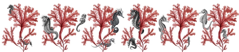 Seahorses Shade 30cm - Red