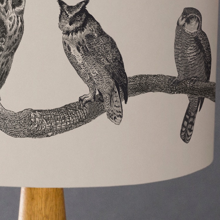 Parliament is in Session - Owls Lampshade