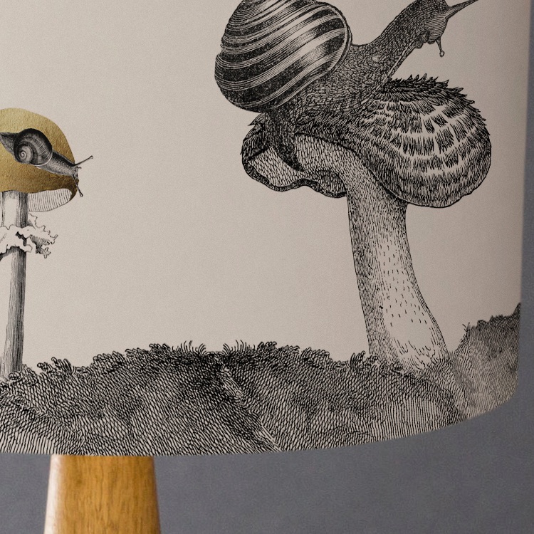 Snails And Mushroom Lampshade