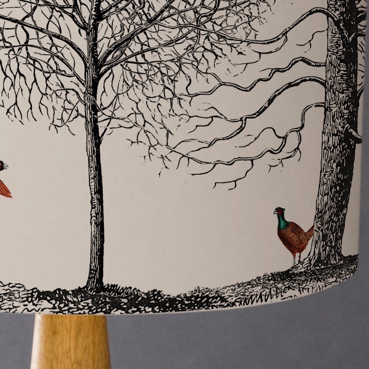 A Flock of Pheasants Lampshade