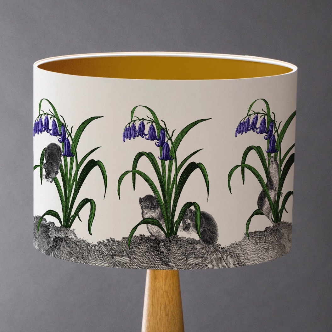 Large - Mice in Bluebells Lampshade