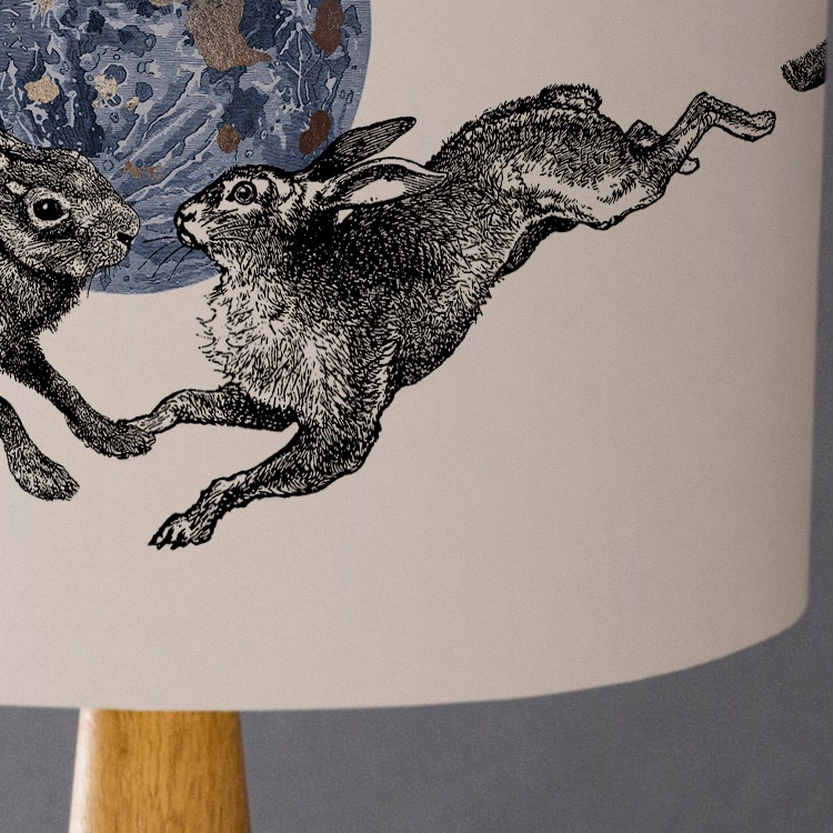 Medium - Hare Moon Lampshade