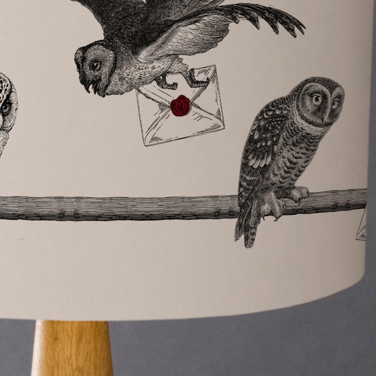 Morning Delivery - Owls Lampshade