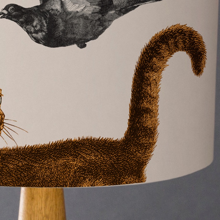 Cat Amongst the Pigeons Lampshade