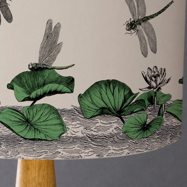 Dragonflies and Waterlilies Lampshade