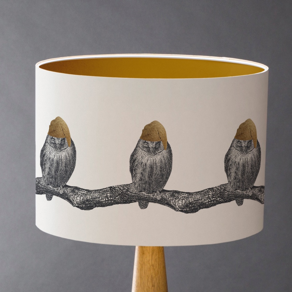 Extra Large - Sleepy Owls Lampshade