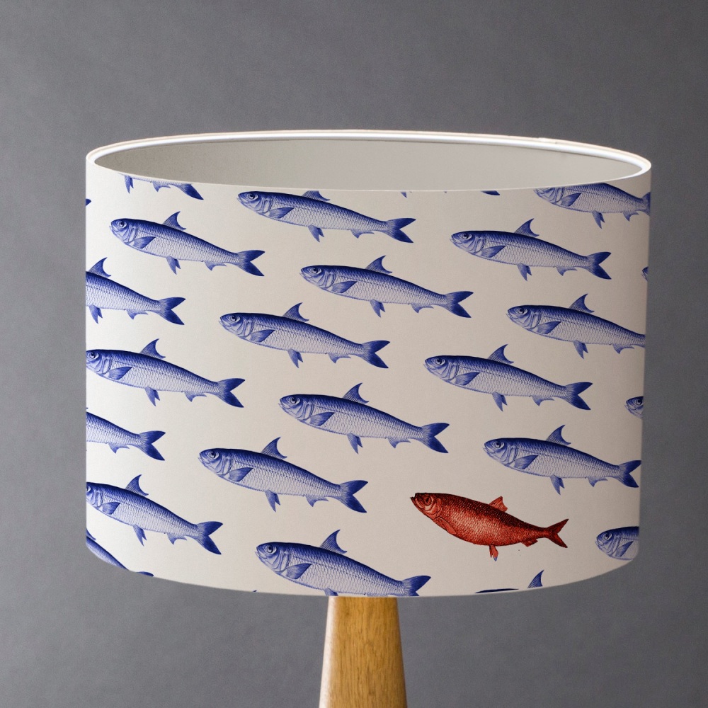 Red Herring  Lampshade - Blue