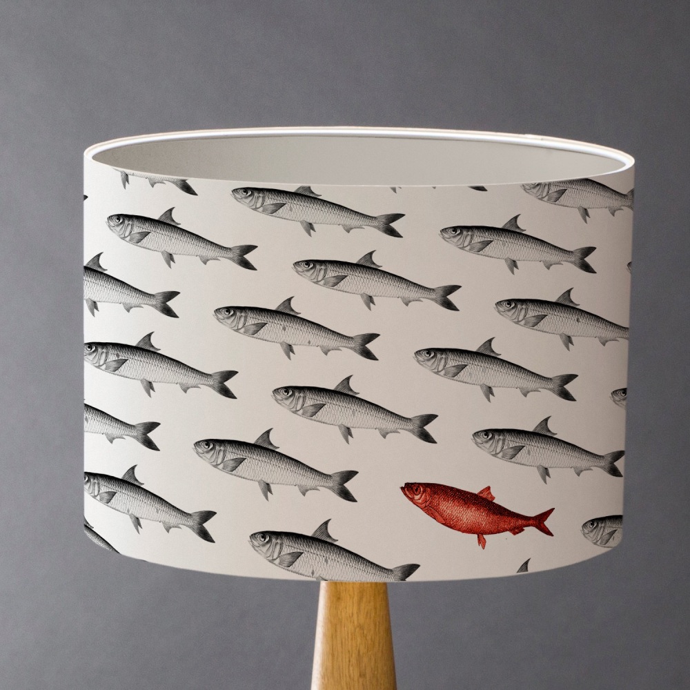 Red Herring  Lampshade - Silver