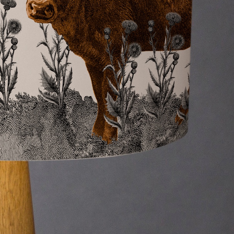 Fold of Highland Coos  Lampshade