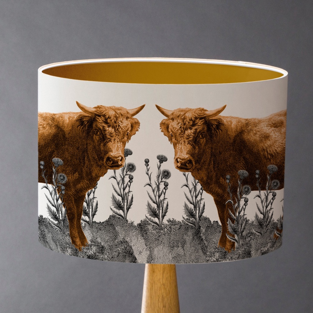 Fold of Highland Coos  Lampshade