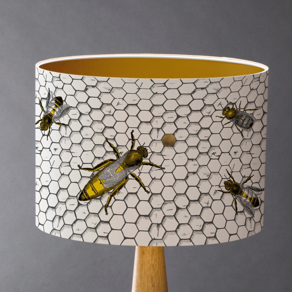 Medium - The Hive- Bees Lampshade