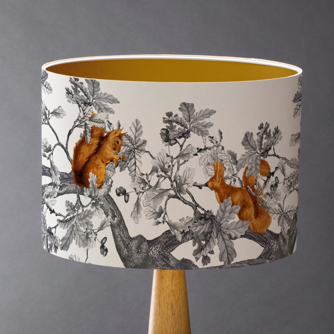 Large - Red Squirrels Lampshade