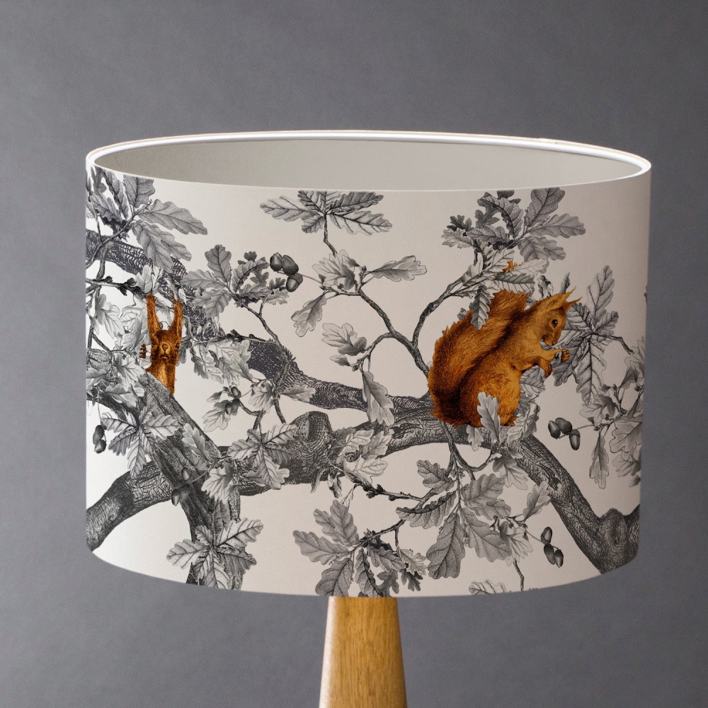Medium - Red Squirrel Lampshade