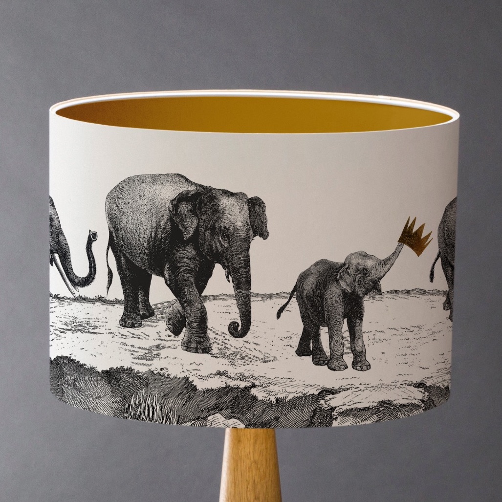 Small - Elephants Lampshade
