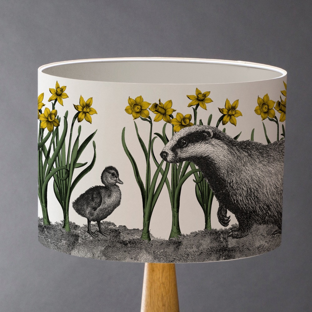 The Meeting! - Badger and Duckling Lampshade