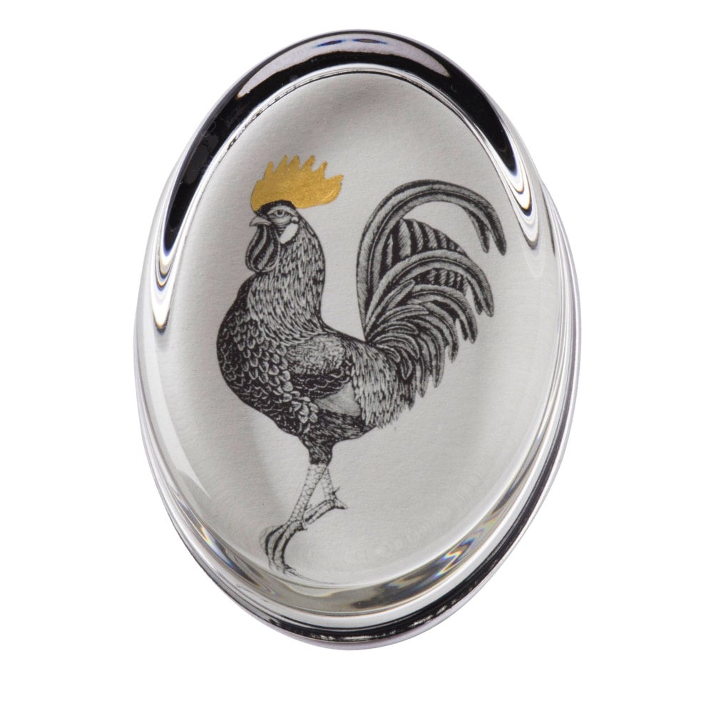 Cockerel Hand Gilded Paperweight Cut Out