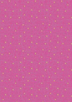 Lewis & Irene - Lindos - Pink little tiles with gold metalic