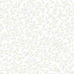 Makower - Essentials - Mini Leaf - White on white