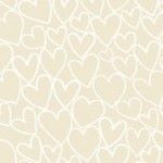 Makower - Essentials - Heart - White on cream