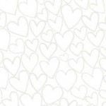 Makower - Essentials - Heart - White on white