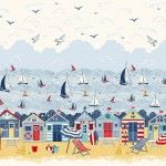Makower - Sail Away - Double Border