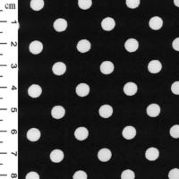 Rose & Hubble - 100% Cotton Poplin - Black 7mm spot