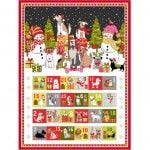 Makower - Yappy Christmas  Advent Calendar panel