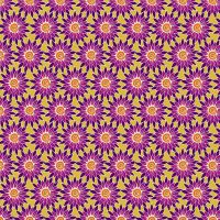 Makower - Henna by Beth Studley - Sunflower - Yellow/pink flower