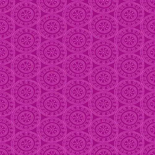Makower - Henna by Beth Studley - Medallion Pink