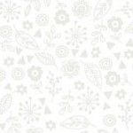 Makower - Essentials - Doodle Ditzy - White on white
