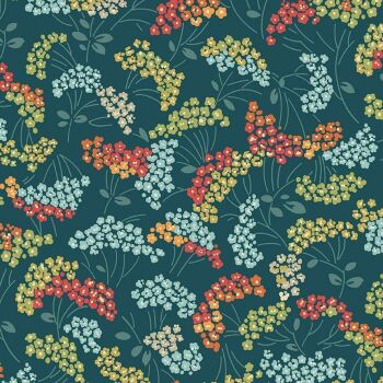 Makower - Flower Box by Renee Nannerman - Laurel Dusty Teal