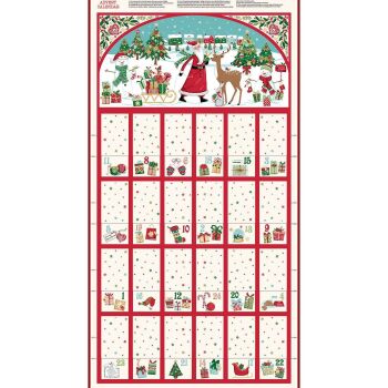 Makower - Christmas Wishes - Christmas Fold-up Advent Calendar panel