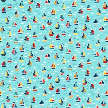 Makower - Pool Party - Boats - Turq