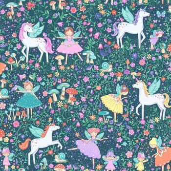 Makower - Fairy Dust - Magic Garden Teal