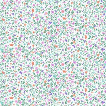 Makower - Fairy Dust - Flower Trail White
