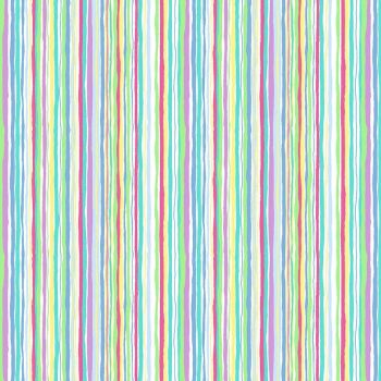Makower - Hello Spring - Wavy Stripe on Cream