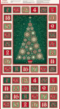 Makower - Good Tidings - Christmas Advent Calendar panel