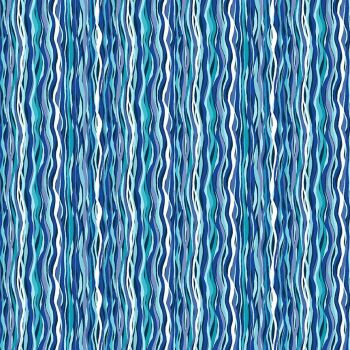 Makower - Deep Blue Sea - Stripe on light blue