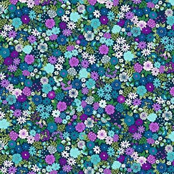 Makower - Tropica - Mini floral blue