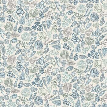 Makower - Driftwood - Shells on Cream