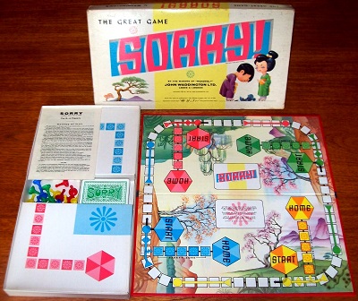 Sorry Board Game By Waddingtons Vintage Board Games Classic Retro Antique Toys At Vintage Playtime