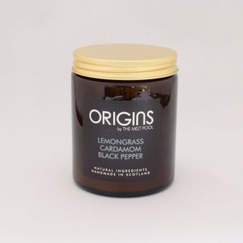 Origins Medium Amber Apothecary Jar - Lemongrass with Cardamom & Black Pepper